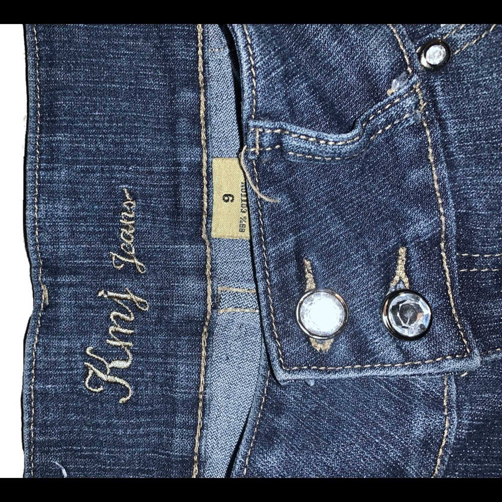 y2k beaded pocket low rises jeans